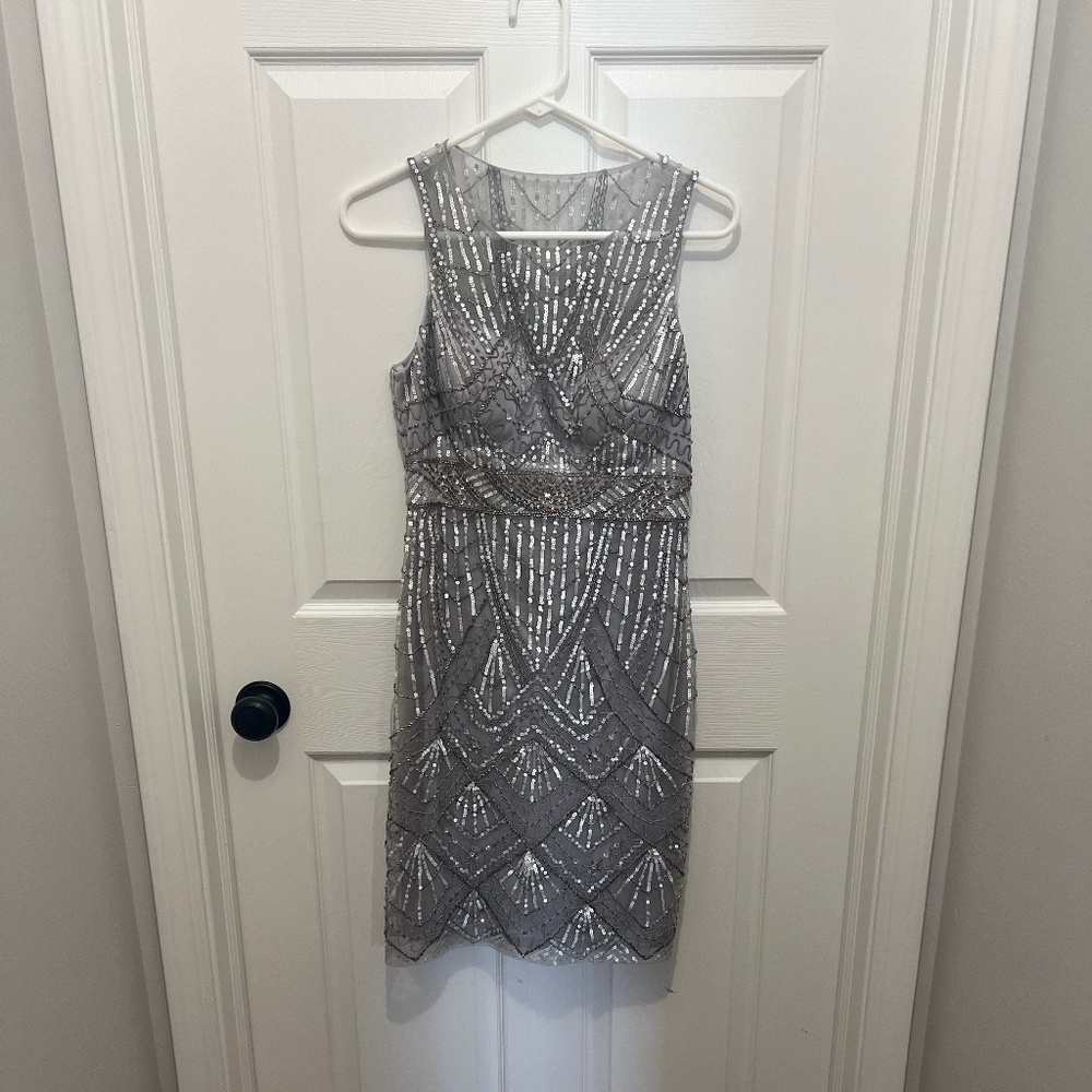 Sue Wong Platinum Dress sz 6